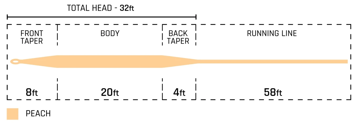 Cortland 444 Peach Weight Forward Flyline 4 Cortland 444 Peach Weight Forward Flyline - Image 2