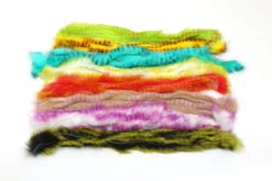 Hareline Poly Chrome Rabbit Strips Barred