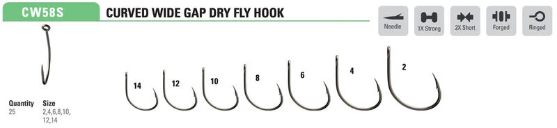 Mustad CS58S Heritage Wide Gap Dry Fly Hook 6 Mustad CS58S Heritage Wide Gap Dry Fly Hook - Image 4
