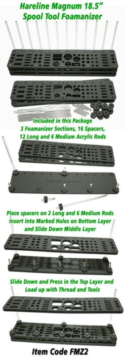 Hareline Foamanizer 18.5” Large Tool And Thread Caddy / Module 14 Hareline Foamanizer 18.5” Large Tool And Thread Caddy / Module -Fly Fishing Equipment Shop FMZ2card