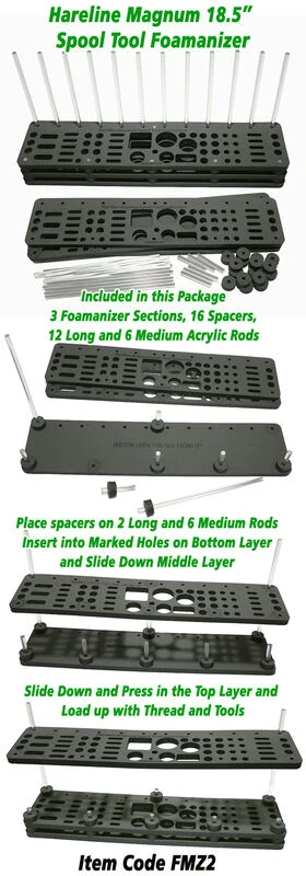 Hareline Foamanizer 18.5” Large Tool And Thread Caddy / Module 8 Hareline Foamanizer 18.5” Large Tool And Thread Caddy / Module - Image 6