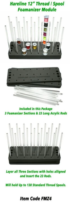 Hareline Foamanizer 12″ Thread Module 9 Hareline Foamanizer 12″ Thread Module -Fly Fishing Equipment Shop FMZ4card