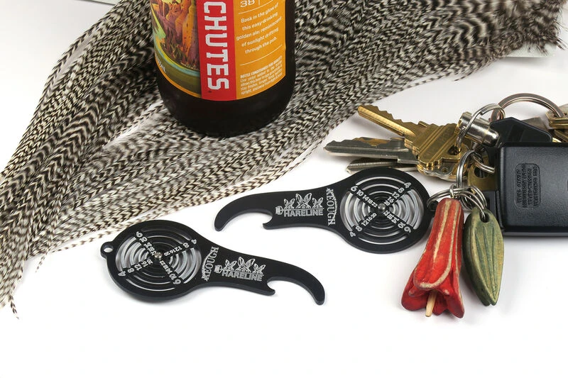 Hareline Bottle Opener Hackle Gauge Key 3 Hareline Bottle Opener Hackle Gauge Key