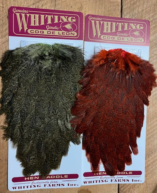 Whiting Farm’s Coq De Leon Hen Saddles ( AKA Mottled Gamechanger Saddles ) Dyed And Natural 6 Whiting Farm’s Coq De Leon Hen Saddles ( AKA Mottled Gamechanger Saddles ) Dyed And Natural - Image 4