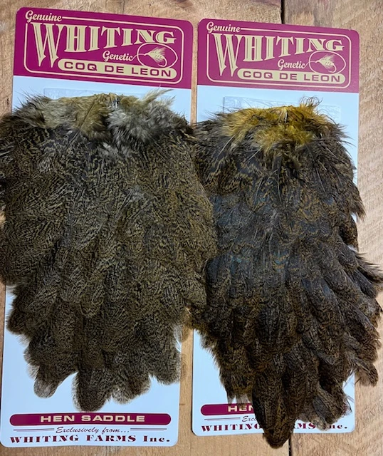Whiting Farm’s Coq De Leon Hen Saddles ( AKA Mottled Gamechanger Saddles ) Dyed And Natural 5 Whiting Farm’s Coq De Leon Hen Saddles ( AKA Mottled Gamechanger Saddles ) Dyed And Natural - Image 3