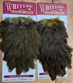 Whiting Farm’s Coq De Leon Hen Saddles ( AKA Mottled Gamechanger Saddles ) Dyed And Natural