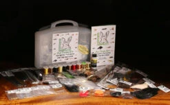 Hareline Premium Fly Tying Materials Kit With Premium Tool Set