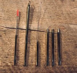 Badger Creek’s Brass Bodkin, Bobbin Threaders And Brass Half Hitch Tools