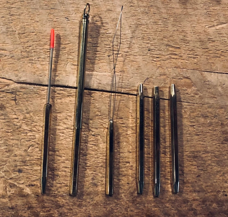 Badger Creek’s Brass Bodkin, Bobbin Threaders And Brass Half Hitch Tools 3 Badger Creek’s Brass Bodkin, Bobbin Threaders And Brass Half Hitch Tools