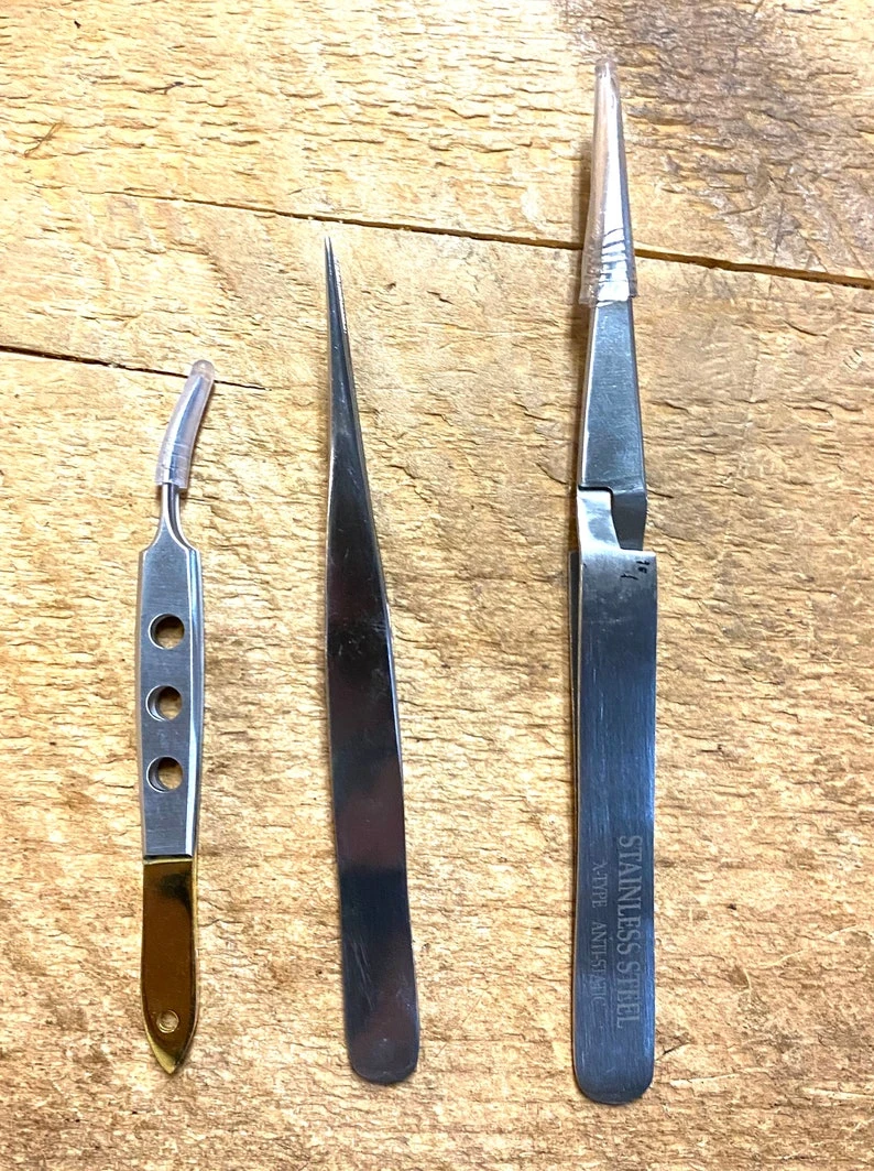 Tweezers: Anglers, Straight And Bulldog/Cross 3 Tweezers: Anglers, Straight And Bulldog/Cross