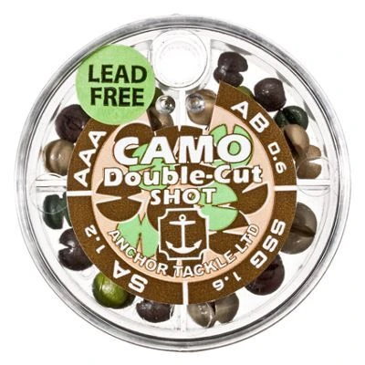 Anchor 4 Compartment Camo Split Shot Dispenser ( Non-Toxic; Legal In NY State ) 3 Anchor 4 Compartment Camo Split Shot Dispenser ( Non-Toxic; Legal In NY State )