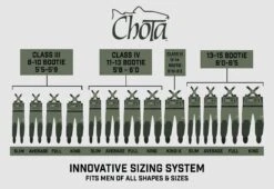 Chota Blue Line Stockingfoot Waders 10 Chota Blue Line Stockingfoot Waders -Fly Fishing Equipment Shop chota chart2