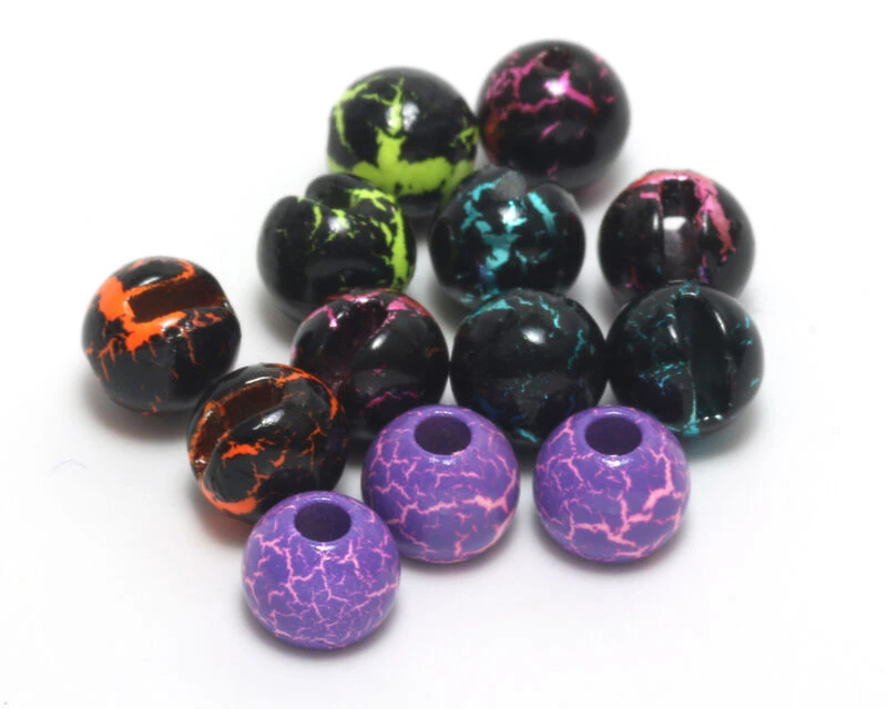 Hareline Crackle Tungsten Beads ( SLOTTED ) 3 Hareline Crackle Tungsten Beads ( SLOTTED )