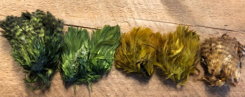 Dyed Genetic Soft Hackle Patch 3 Dyed Genetic Soft Hackle Patch