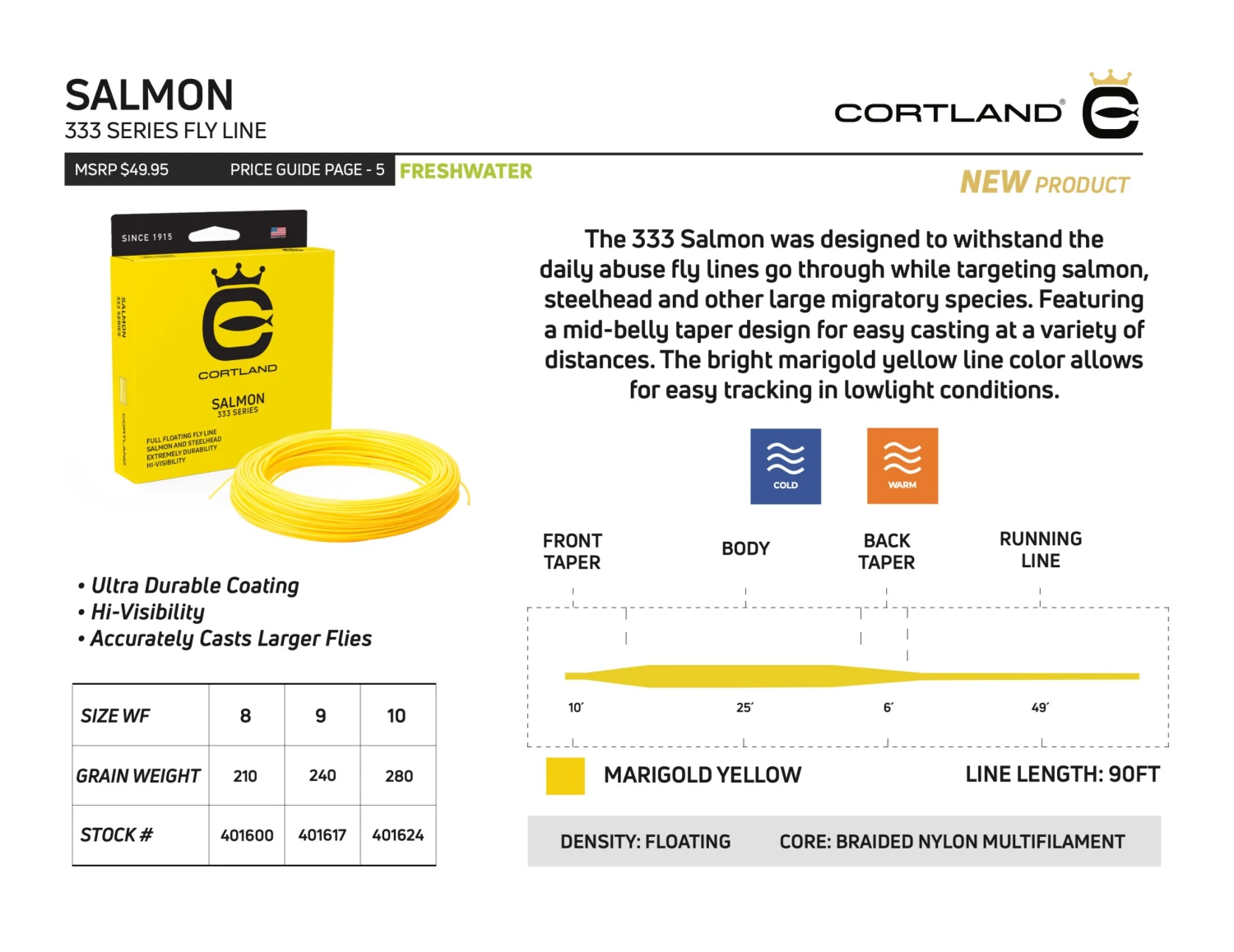 Cortland Salmon Steelhead Line 4 Cortland Salmon Steelhead Line - Image 2
