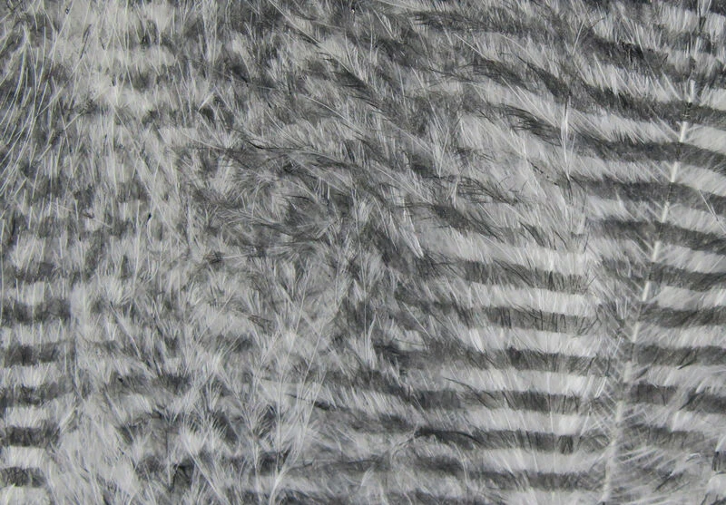 Hareline Fine Black Barred Marabou 6 Hareline Fine Black Barred Marabou - Image 4