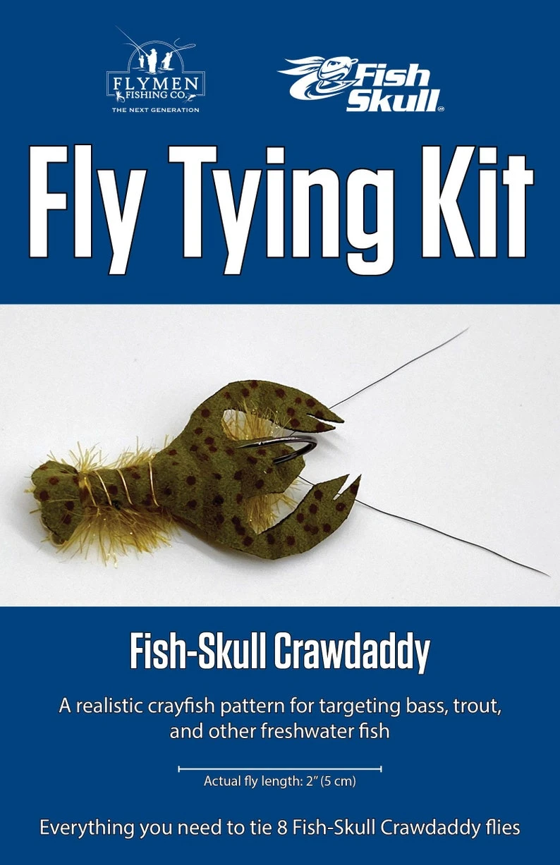 Fish Skull/ Flymen Crayfish Fly Tying Kit 3 Fish Skull/ Flymen Crayfish Fly Tying Kit