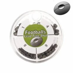 Anchor 4 Compartment Football Shape Split Shot Dispenser ( Non-Toxic; Legal In NY State )