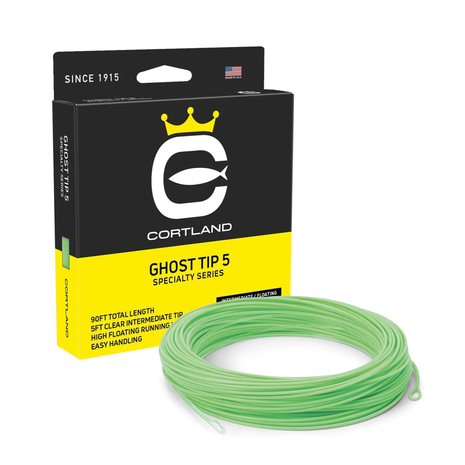 Cortland 5′ Ghost Tip, Clear Intermediate Flyline 3 Cortland 5′ Ghost Tip, Clear Intermediate Flyline