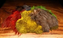 Hareline Keough Grizzly Soft Hackle Marabou Patch ( Gamechanger Patch )