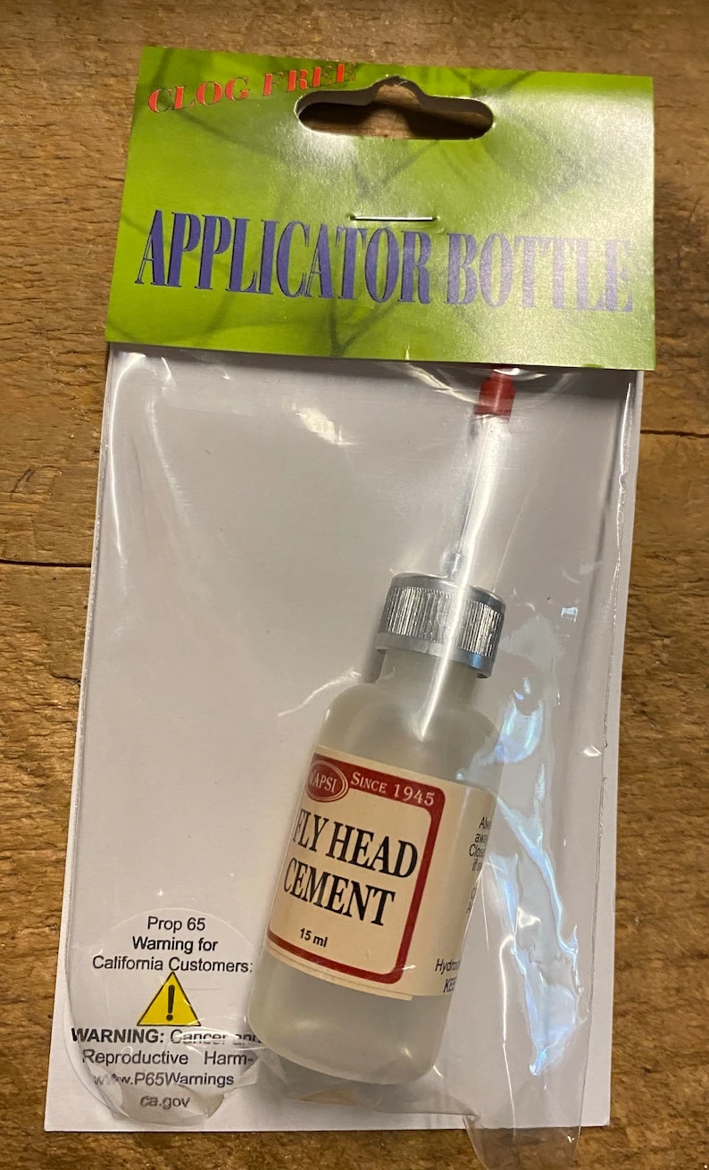 Wapsi Applicator Glue Bottle: Empty, Loaded With Fly Head Cement, Flex-Seal, Gloss Coat Head Cement 7 Wapsi Applicator Glue Bottle: Empty, Loaded With Fly Head Cement, Flex-Seal, Gloss Coat Head Cement - Image 5