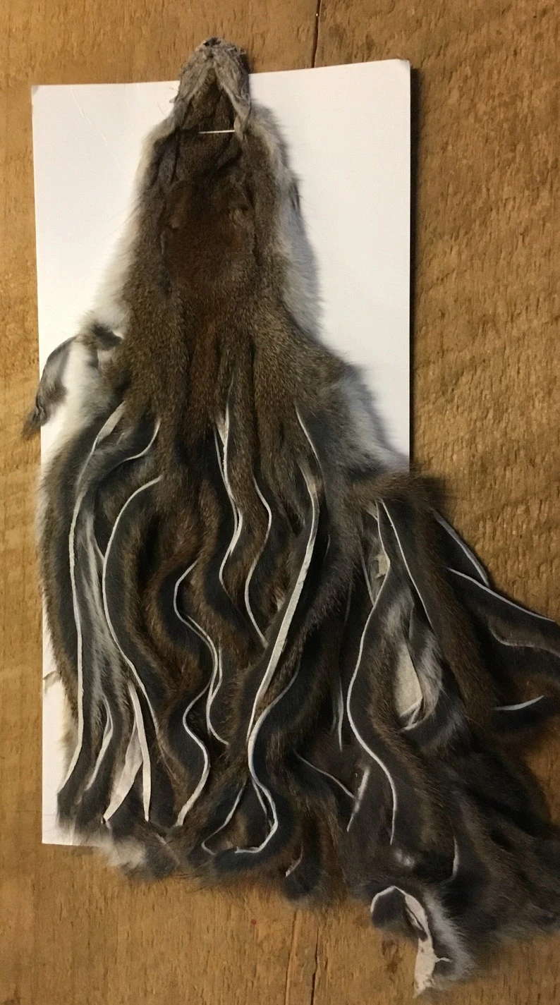 Complete Pine Squirrel Hide Tanned Zonkered ( AKA Pine Squirrel Saddle ) 3 Complete Pine Squirrel Hide Tanned Zonkered ( AKA Pine Squirrel Saddle )